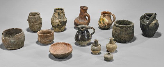 Seventeen Antique Omani Pottery Vessels (1 of 2)