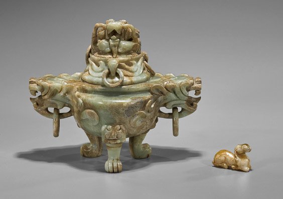 Two Chinese Carvings: Burner & Ram (1 of 2)