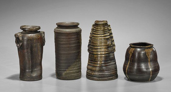 Four Old & Antique Japanese Bizen-Yaki Wares (1 of 1)