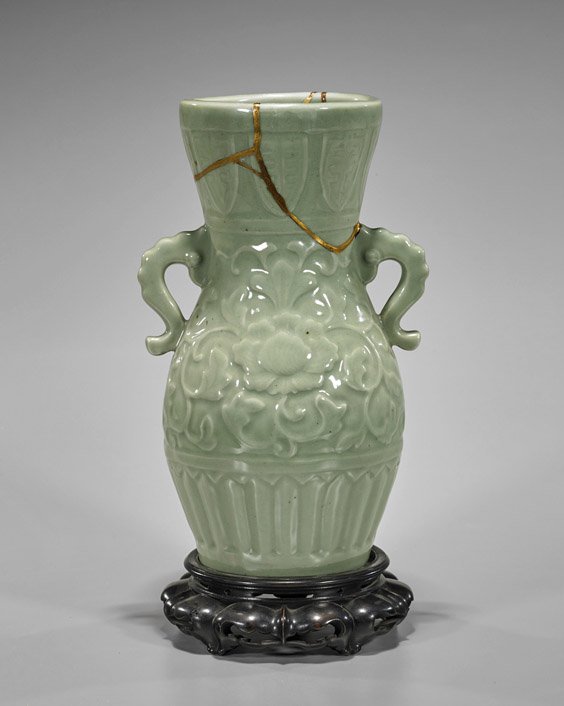 Antique Chinese Longquan-style Celadon Vase (1 of 1)
