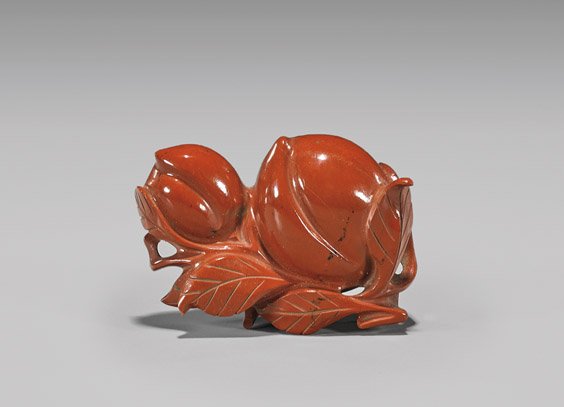 CARVED RED JASPER TOGGLE: Peaches (1 of 3)