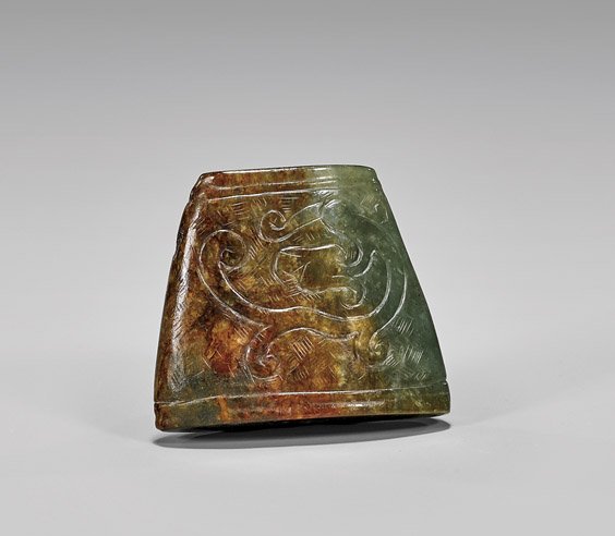 ANTIQUE CARVED JADE TOGGLE (1 of 2)