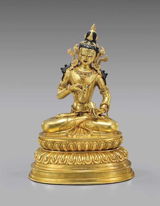 SINO-TIBETAN GILT BRONZE BODHISATTVA (1 of 3)