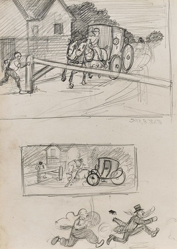 SKETCH DRAWINGS BY JACK BUTLER YEATS (1 of 2)