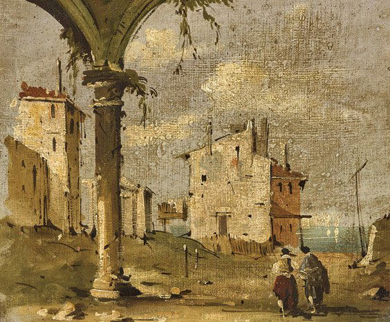 OIL PAINTING IN MANNER OF FRANCESCO GUARDI (1 of 1)