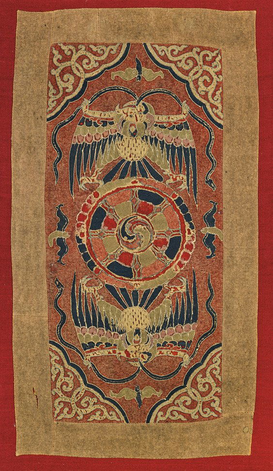 ANTIQUE BHUTANESE EMBROIDERY PANEL (1 of 1)
