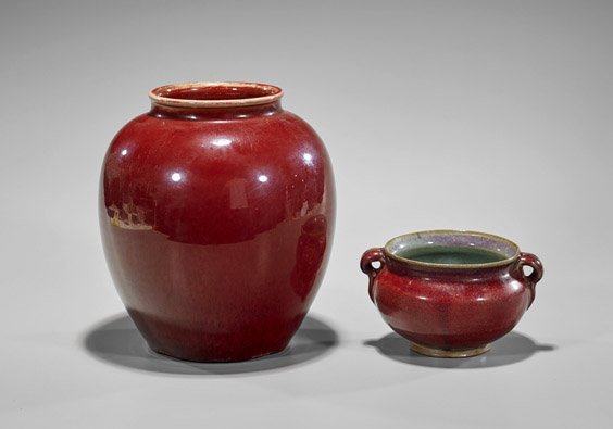 Two Song-Style Ox Blood Glazed Vessels (1 of 1)