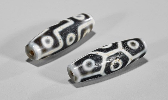Two Chinese Dzi-Type Beads (1 of 1)