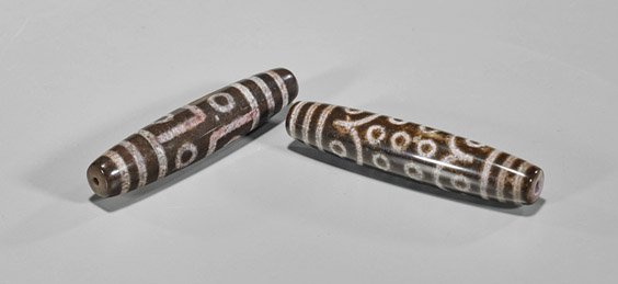 Two Large Chinese Dzi-Type Beads (1 of 1)
