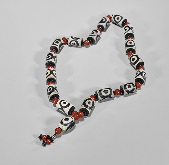 Chinese Dzi-Type Bead Prayer Necklace (1 of 1)