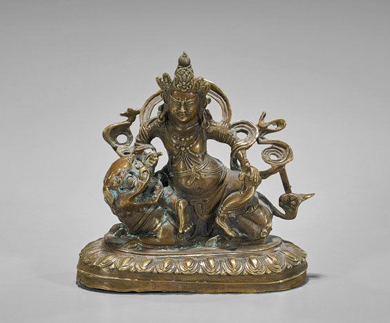 Sino-Tibetan Bronze Protector Deity (1 of 2)