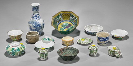 Seventeen Antique Chinese & Japanese Items (1 of 1)
