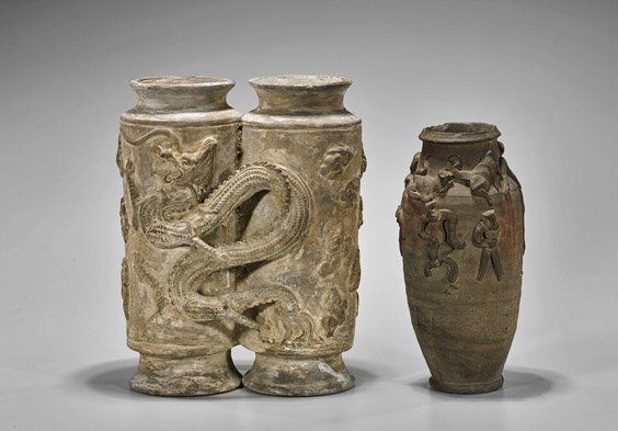 Two Old Chinese Pottery Vases (1 of 2)