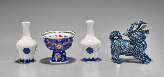 Four Chinese Qing-Style Porcelains (1 of 3)