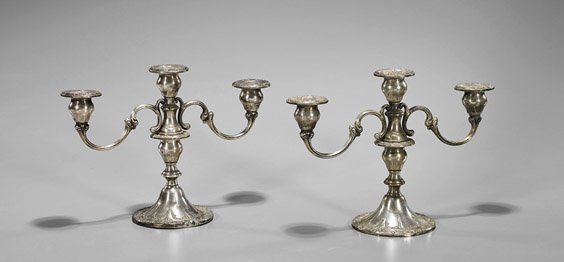 Pair Gorham Sterling Silver Candelabras (1 of 2)