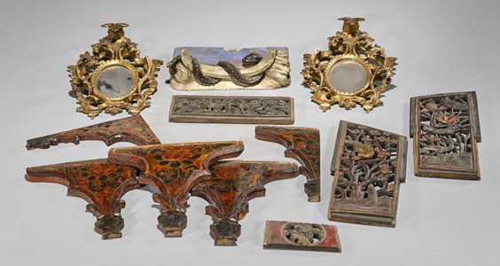 Twelve Various Carved Wood Attachments (1 of 1)