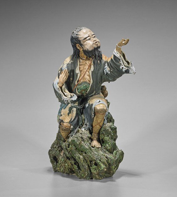 Tall Chinese Glazed "Mudman" Figure (1 of 1)