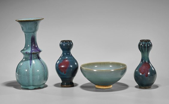 Four Jun-Style Glazed Ceramics (1 of 1)