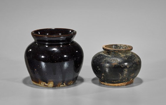 Two Jin Dynasty Brown Glazed Jars (1 of 1)
