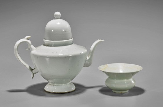 Two Chinese White Glazed Porcelains (1 of 1)