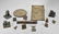 Fourteen Chinese Bronze: Seals, Weights, Etc.
