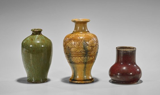 Three Old & Antique Chinese Glazed Vessels (1 of 2)