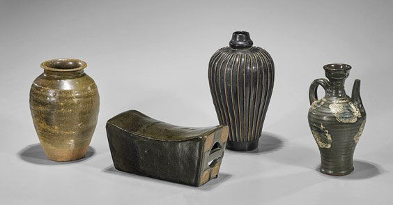Four Chinese Glazed Ceramic Items (1 of 1)