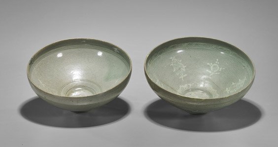 Two Koryo Dynasty Celadon Glazed Bowls (1 of 2)