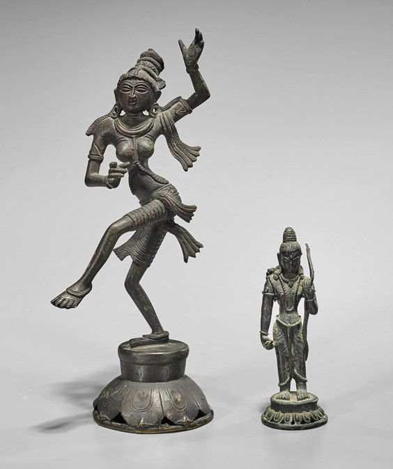 Two Asian Bronze Figures: Dakini & Archer (1 of 1)