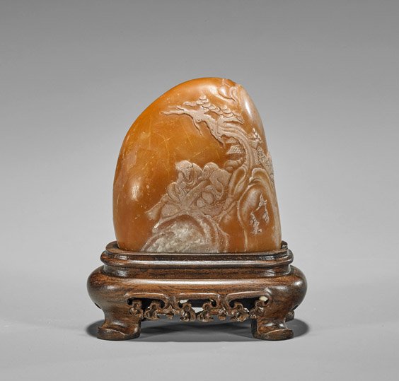 Chinese Carved Shoushan Stone Pebble (1 of 2)