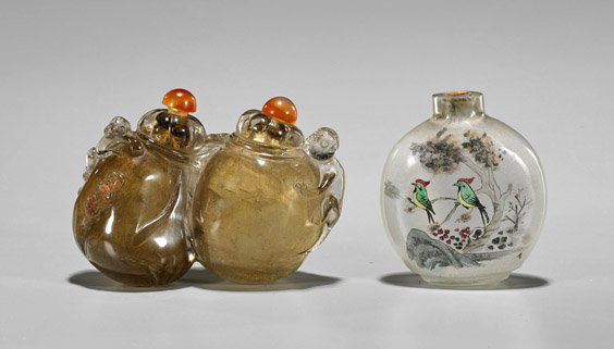 Two Chinese Glass Snuff Bottles (1 of 2)