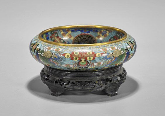 Chinese Cloisonné Enamel Bowl (1 of 3)