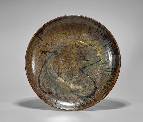 Large Japanese Glazed Studio Pottery Charger (1 of 2)