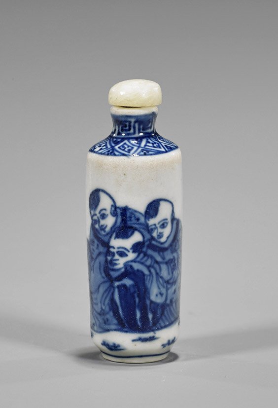 Two Snuff Bottles: Porcelain & Agate (1 of 4)