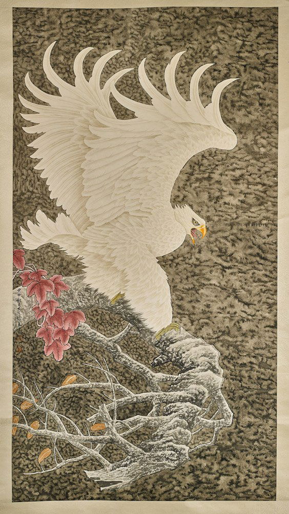 Large Chinese Paper Scroll: Eagle (1 of 2)