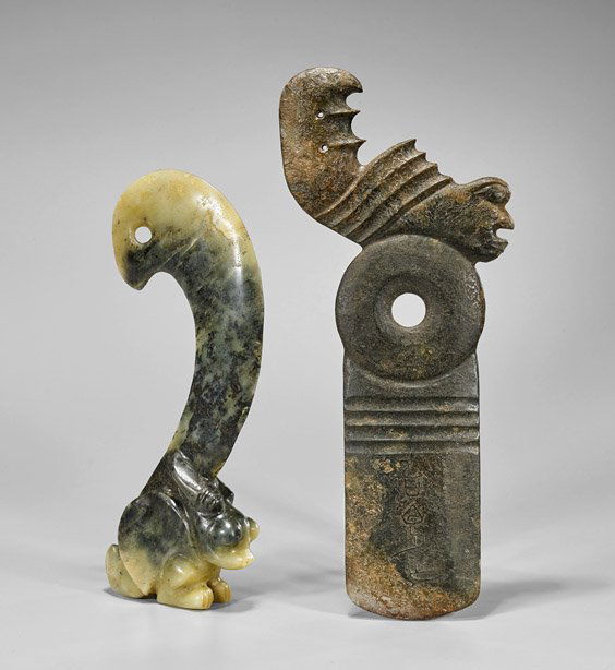 Two Large Archaistic Chinese Hardstone Hand-Axes (1 of 1)