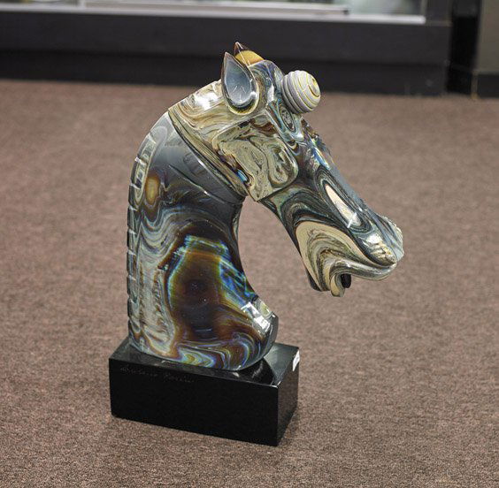 Glass Horse's Head by Loredano Rosin (1 of 2)