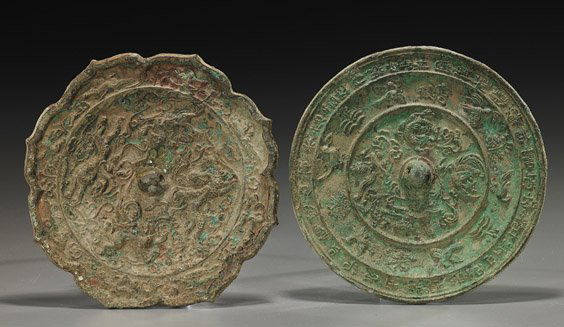Two Old Song-Style Bronze Mirrors (1 of 1)
