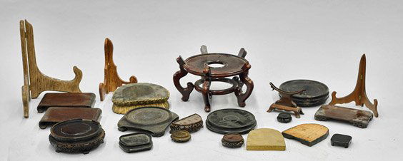 Box of Twenty Carved Wood Stands (1 of 1)