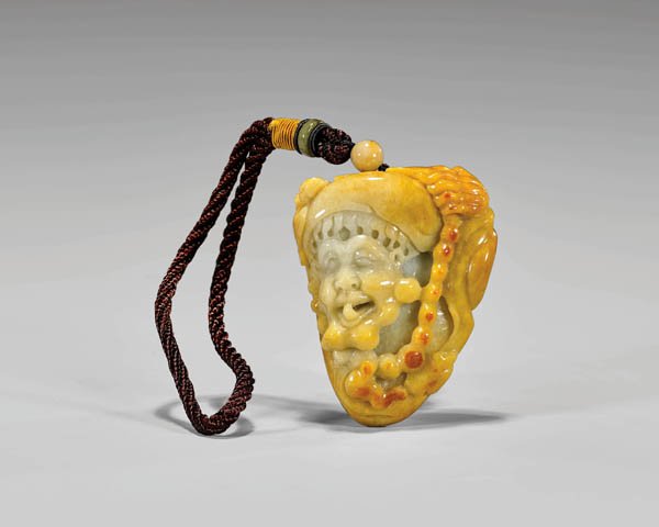 CARVED JADEITE FIGURAL TOGGLE (1 of 2)