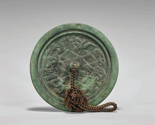 ANTIQUE CHINESE BRONZE MIRROR (1 of 2)