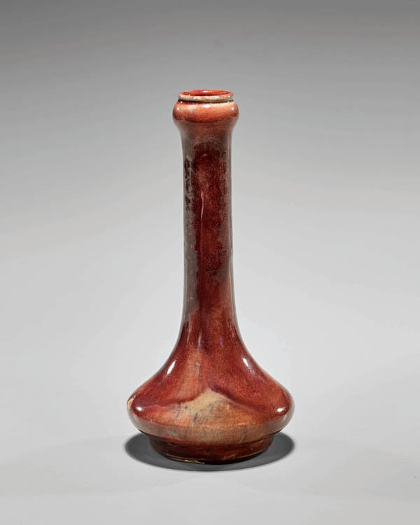ANTIQUE FLAMBÉ GLAZED BOTTLE VASE (1 of 2)