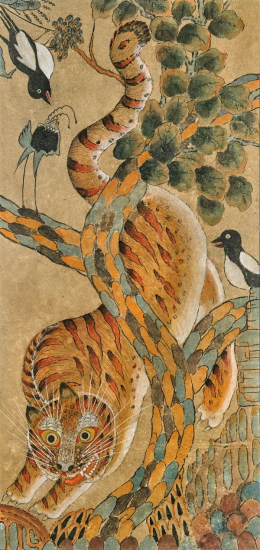 ANTIQUE KOREAN FOLK PAINTING: Tiger (1 of 1)