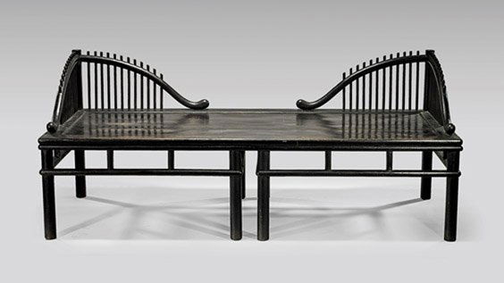 Large Chinese Hardwood Daybed (1 of 1)