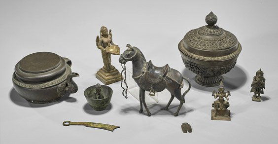 Nine Old & Antique Asian Bronzes (1 of 1)