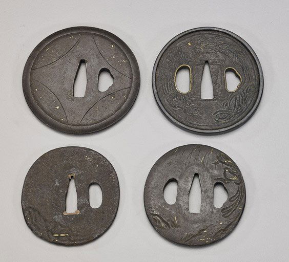 Four Antique Japanese Tsuba (1 of 2)