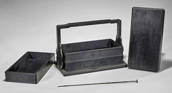 Chinese Wood Three-Tiered Stacking Box (1 of 2)