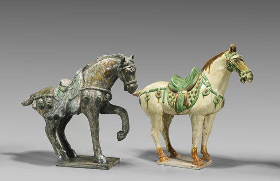 Two Tang-Style Pottery Horses (1 of 1)