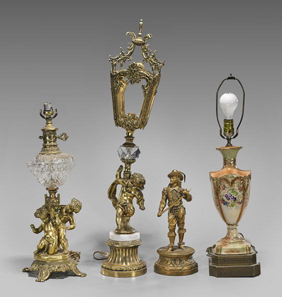 Four Continental-Style Figures & Vases (1 of 1)