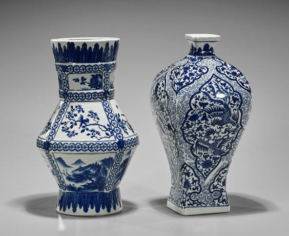 Two Qianlong-Style Blue & White Vases (1 of 3)